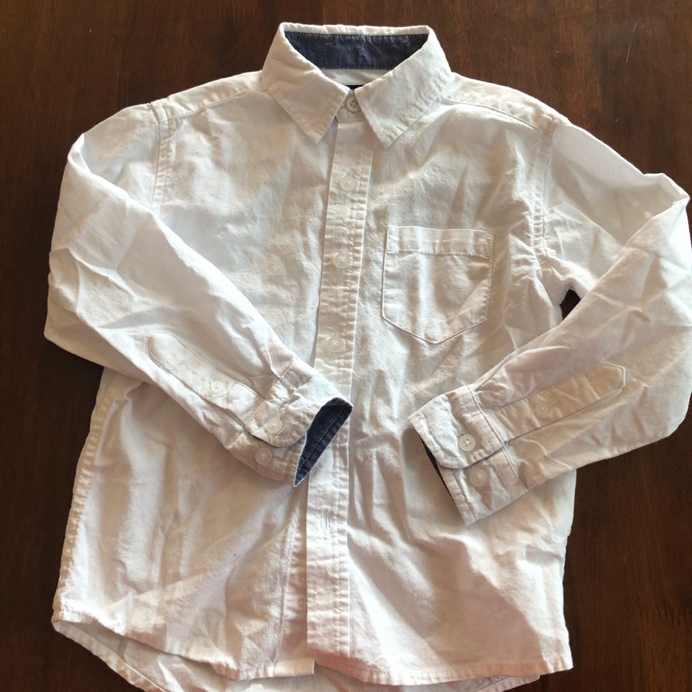 White Buttoned Down Boys Dress Shirt